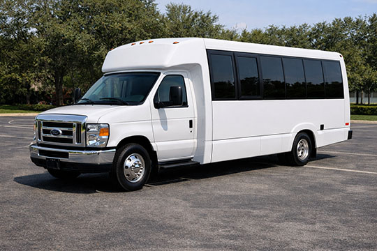 18-passenger minibus available for charter in Redlands, CA
